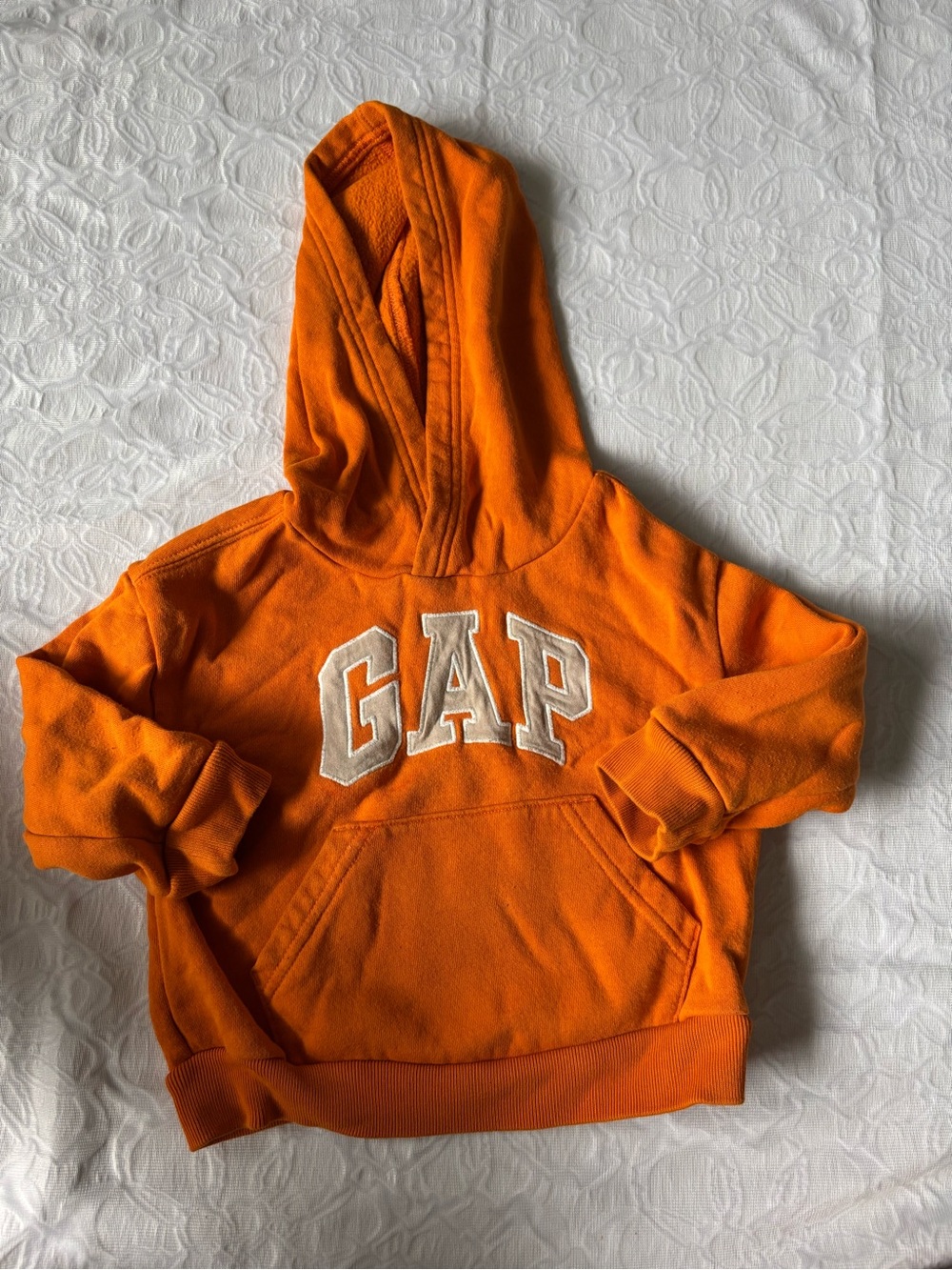 GAP Orange Kids Hooded Sweatshirt with White Logo